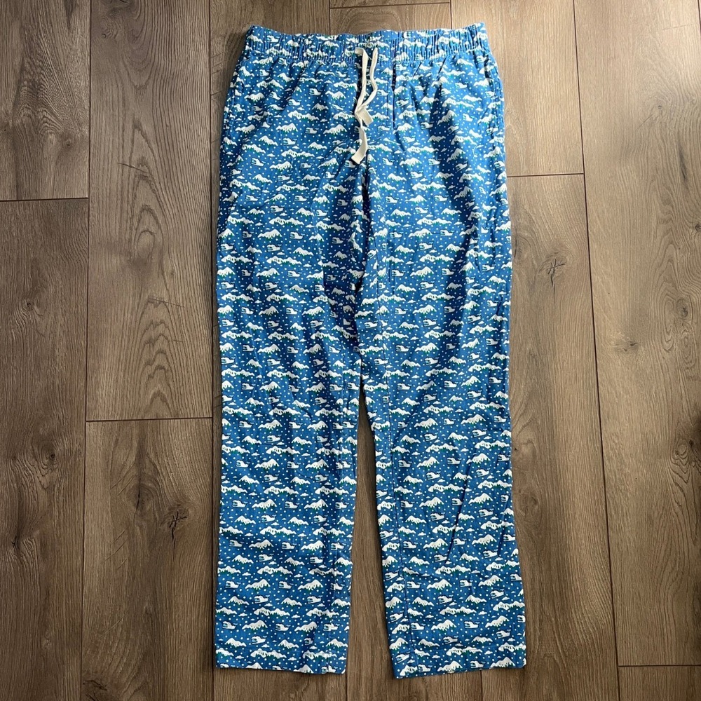 Vineyard Vines Yeti Print Pajama Lounge Pants 100% Cotton Mens Small